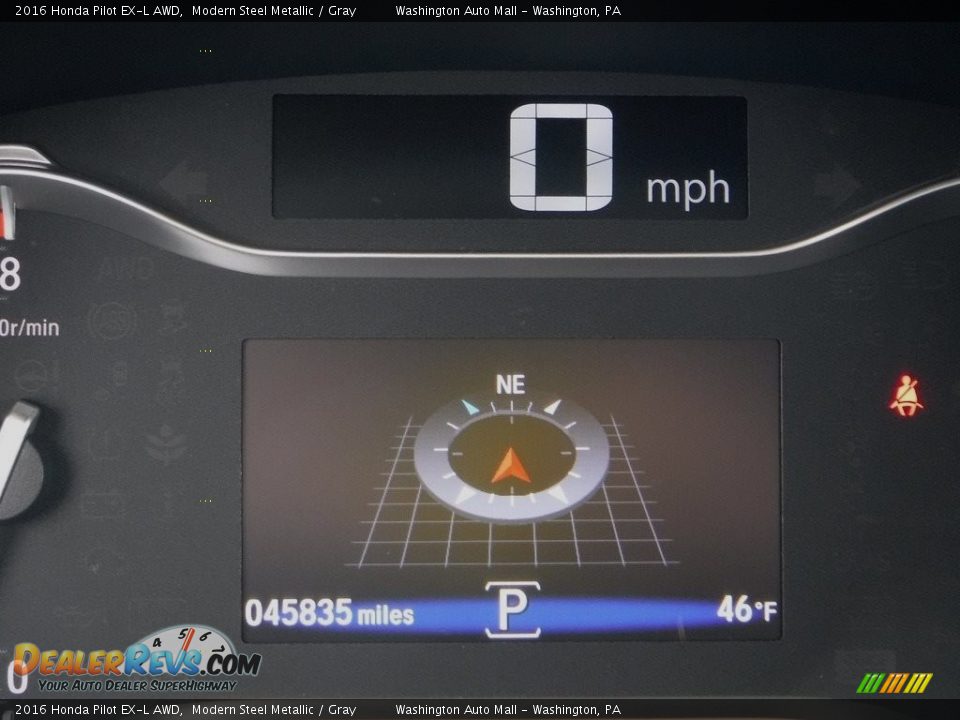 2016 Honda Pilot EX-L AWD Modern Steel Metallic / Gray Photo #33