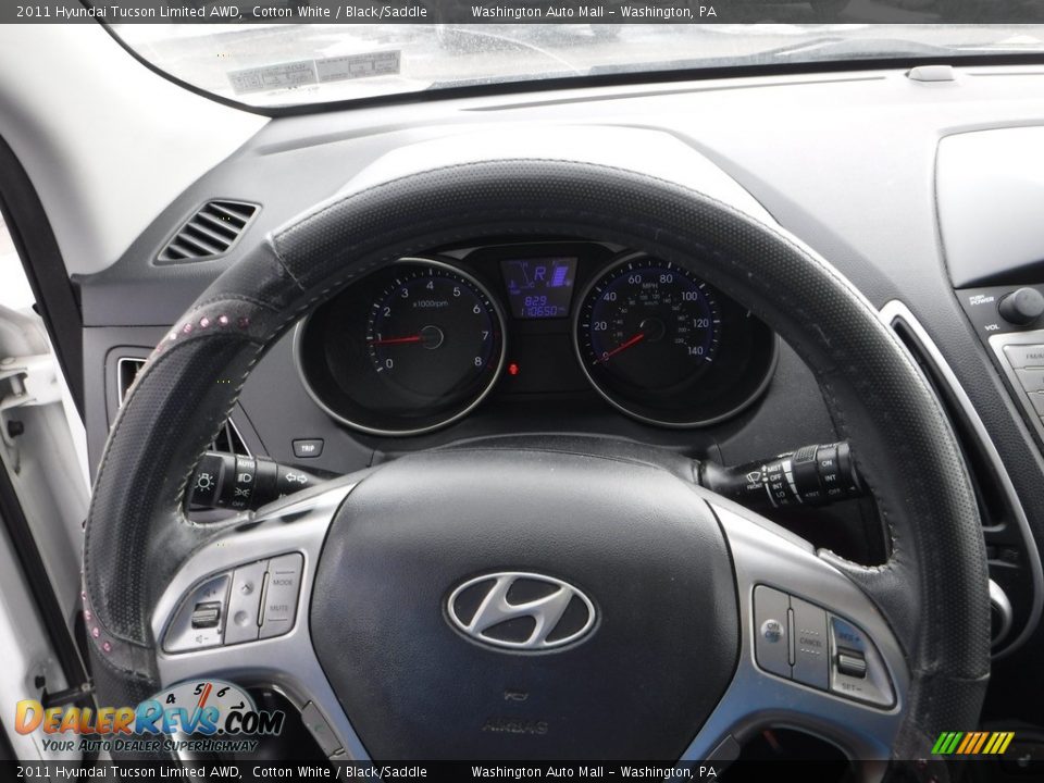 2011 Hyundai Tucson Limited AWD Cotton White / Black/Saddle Photo #21