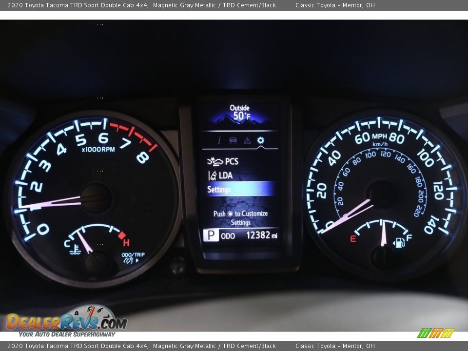 2020 Toyota Tacoma TRD Sport Double Cab 4x4 Magnetic Gray Metallic / TRD Cement/Black Photo #8