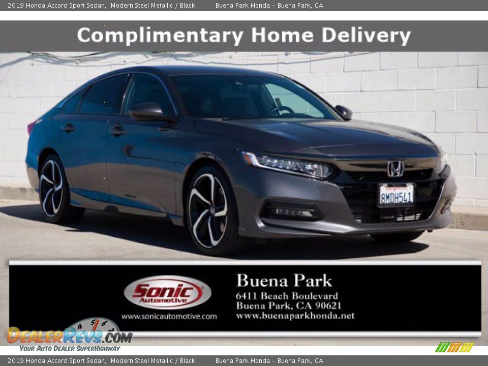 2019 Honda Accord Sport Sedan Modern Steel Metallic / Black Photo #1