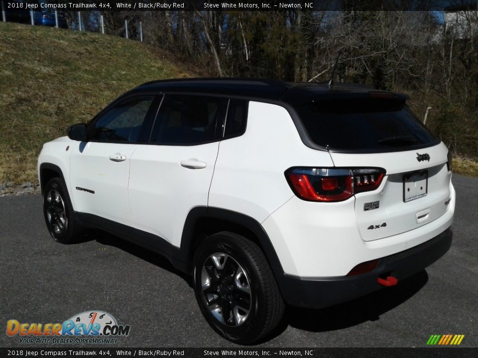 2018 Jeep Compass Trailhawk 4x4 White / Black/Ruby Red Photo #9