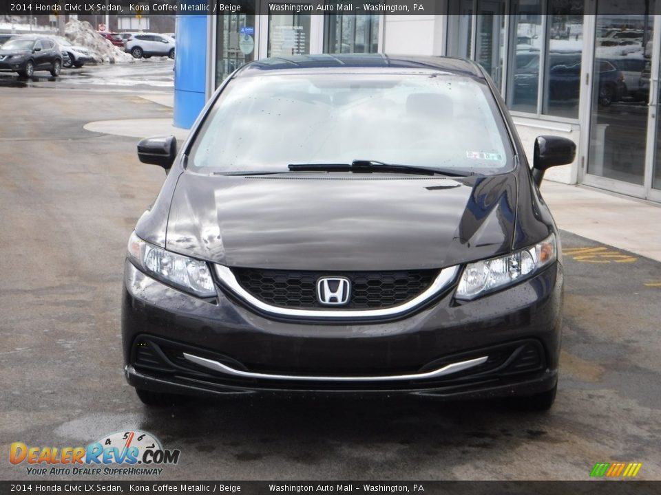 2014 Honda Civic LX Sedan Kona Coffee Metallic / Beige Photo #4