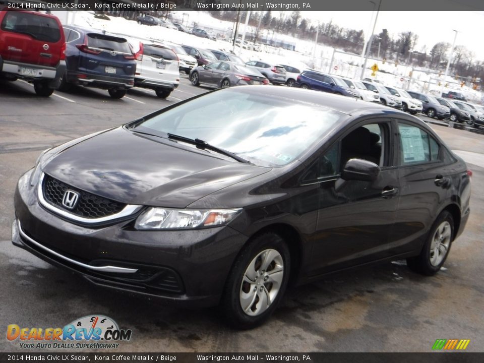 2014 Honda Civic LX Sedan Kona Coffee Metallic / Beige Photo #5