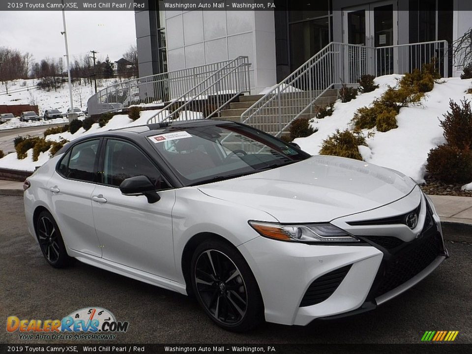 2019 Toyota Camry XSE Wind Chill Pearl / Red Photo #1