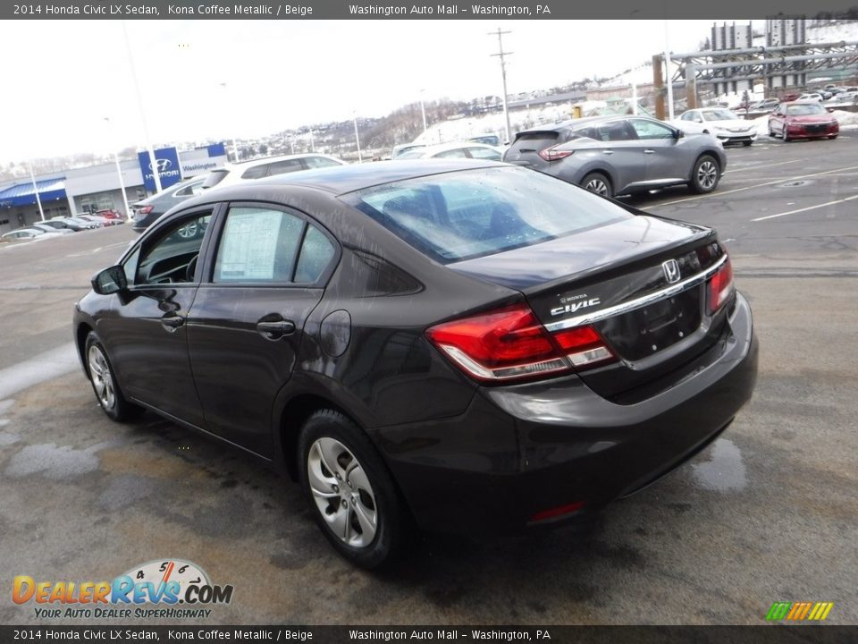 2014 Honda Civic LX Sedan Kona Coffee Metallic / Beige Photo #7