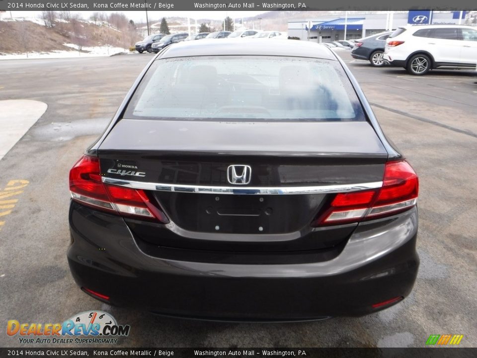 2014 Honda Civic LX Sedan Kona Coffee Metallic / Beige Photo #8