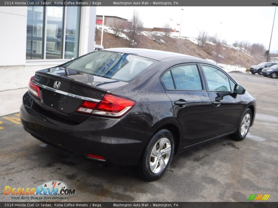 2014 Honda Civic LX Sedan Kona Coffee Metallic / Beige Photo #9