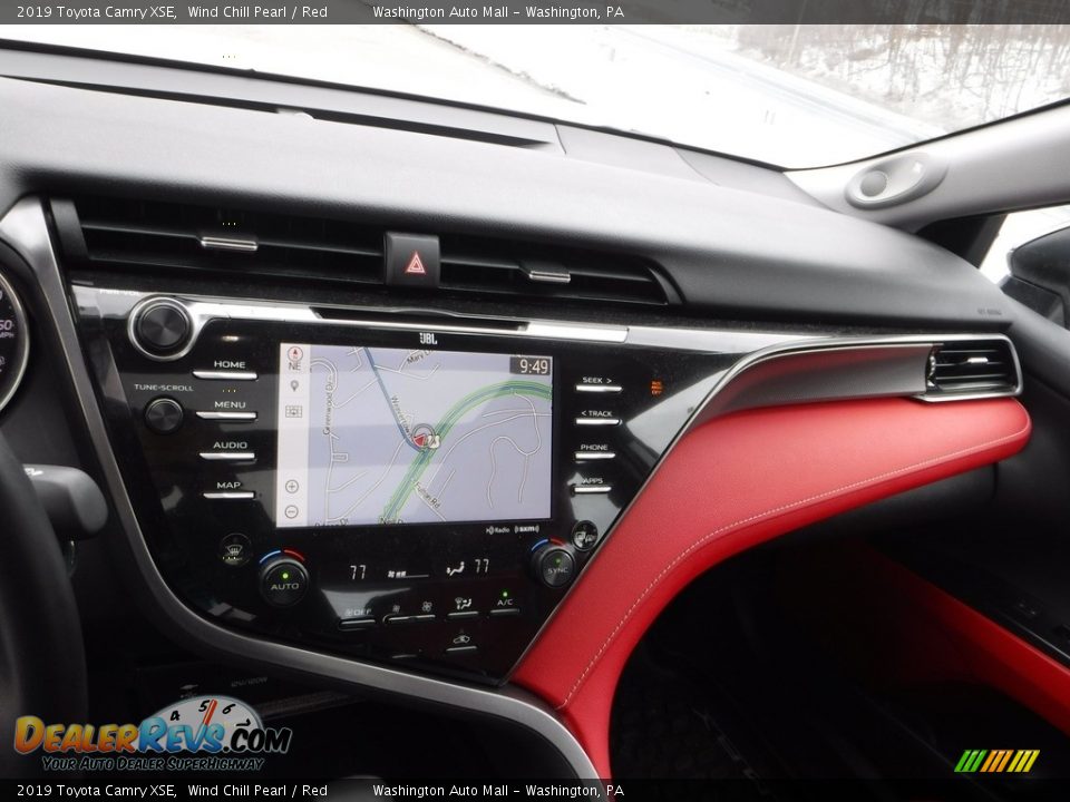 2019 Toyota Camry XSE Wind Chill Pearl / Red Photo #4