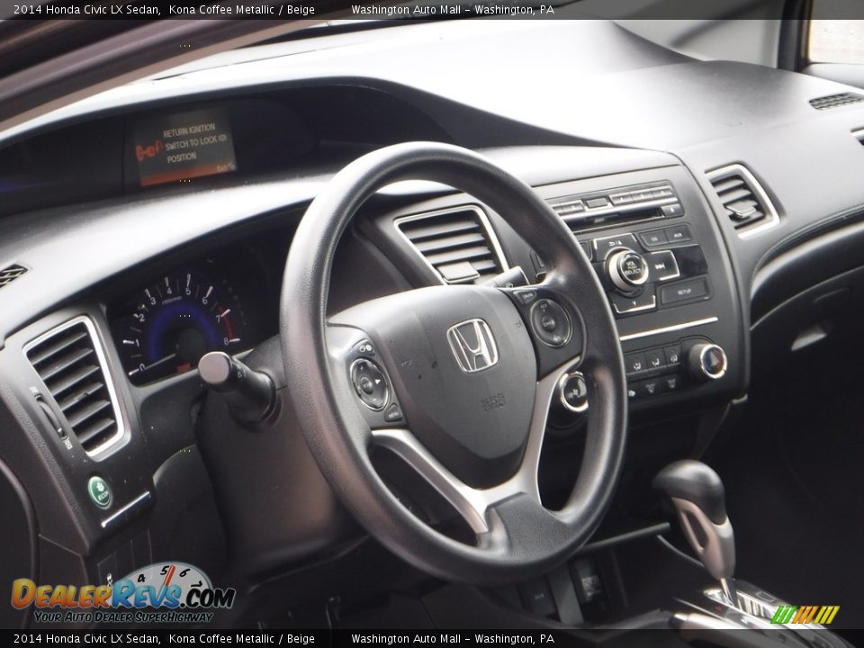 2014 Honda Civic LX Sedan Kona Coffee Metallic / Beige Photo #10