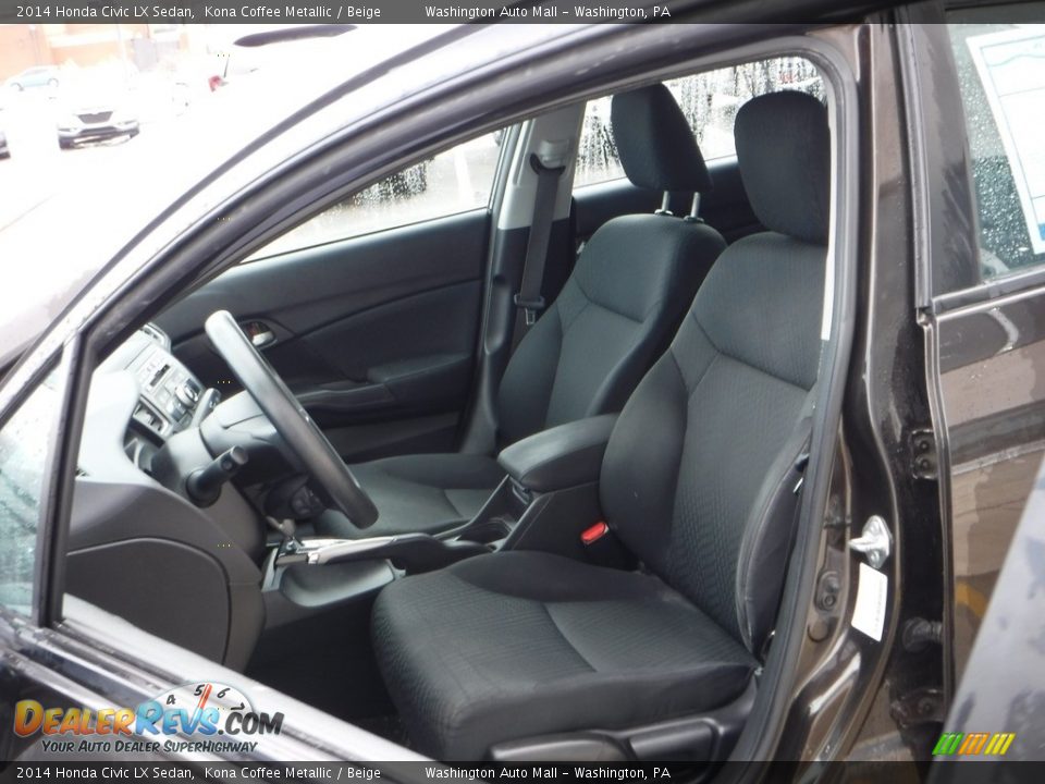 2014 Honda Civic LX Sedan Kona Coffee Metallic / Beige Photo #11