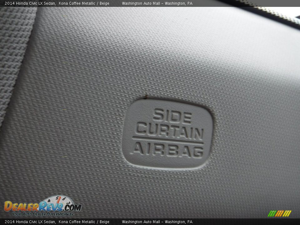 2014 Honda Civic LX Sedan Kona Coffee Metallic / Beige Photo #15
