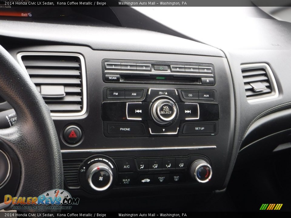 2014 Honda Civic LX Sedan Kona Coffee Metallic / Beige Photo #16
