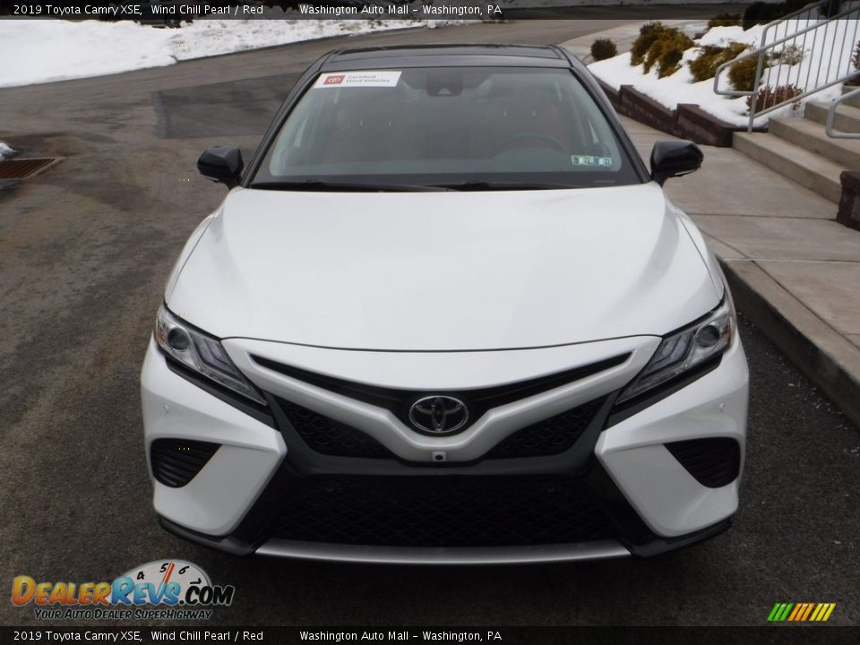 2019 Toyota Camry XSE Wind Chill Pearl / Red Photo #11
