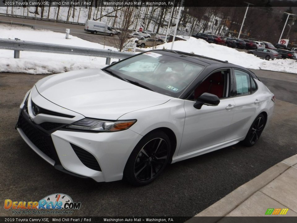 2019 Toyota Camry XSE Wind Chill Pearl / Red Photo #12