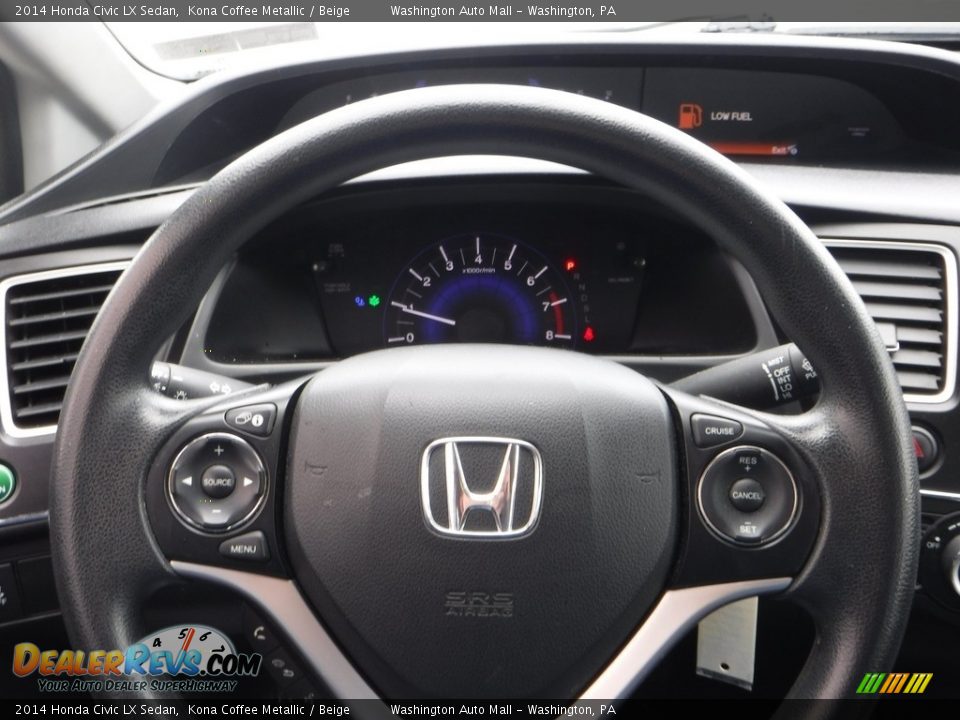 2014 Honda Civic LX Sedan Kona Coffee Metallic / Beige Photo #18