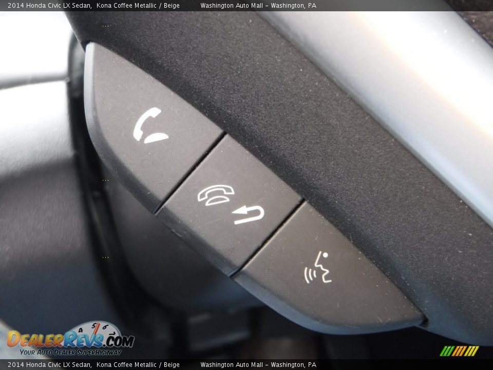 2014 Honda Civic LX Sedan Kona Coffee Metallic / Beige Photo #19