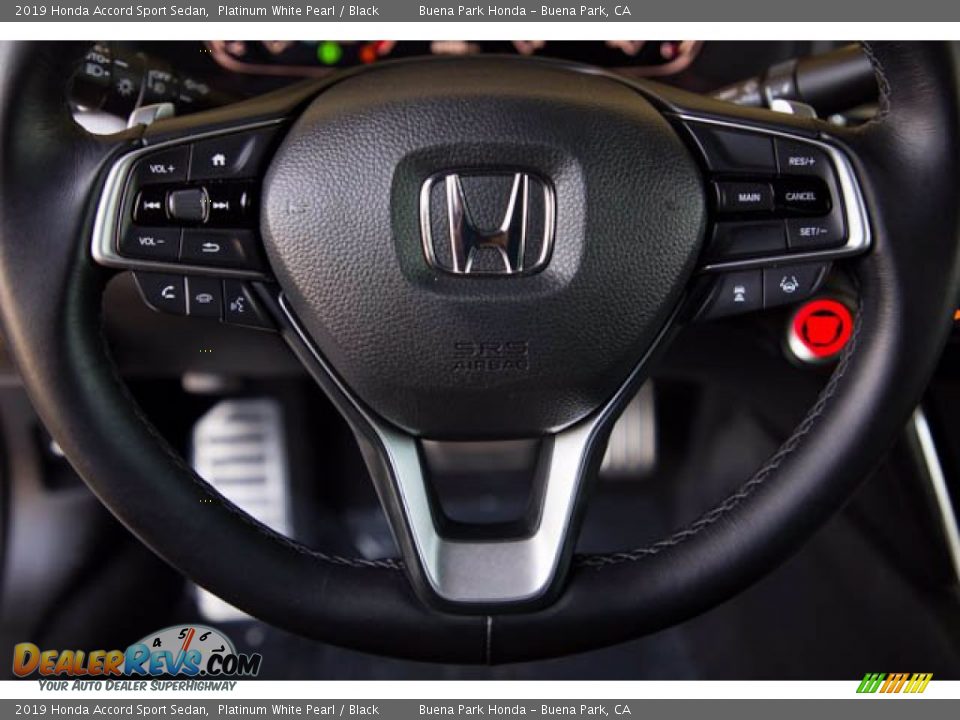 2019 Honda Accord Sport Sedan Platinum White Pearl / Black Photo #13
