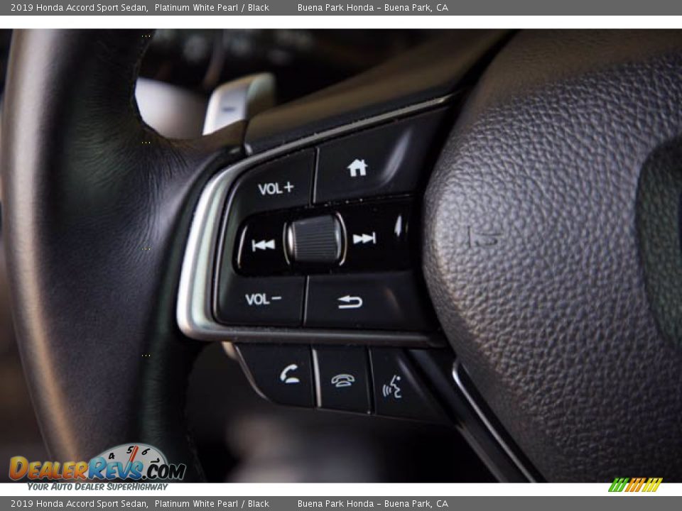 2019 Honda Accord Sport Sedan Platinum White Pearl / Black Photo #14