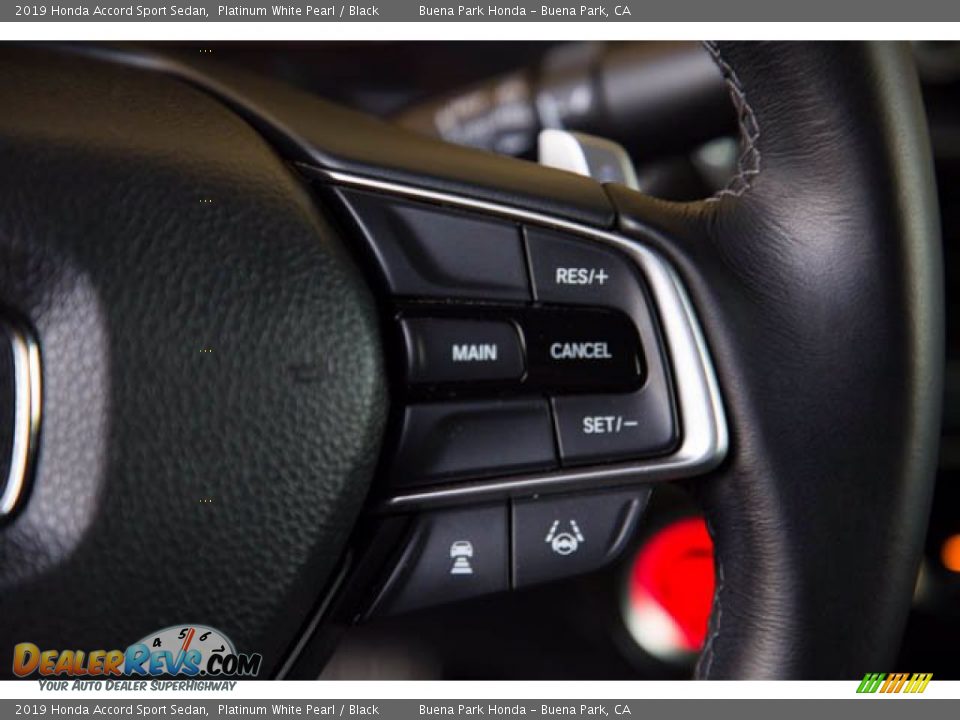 2019 Honda Accord Sport Sedan Platinum White Pearl / Black Photo #15