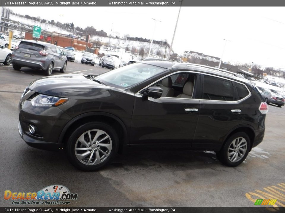 2014 Nissan Rogue SL AWD Midnight Jade / Almond Photo #7