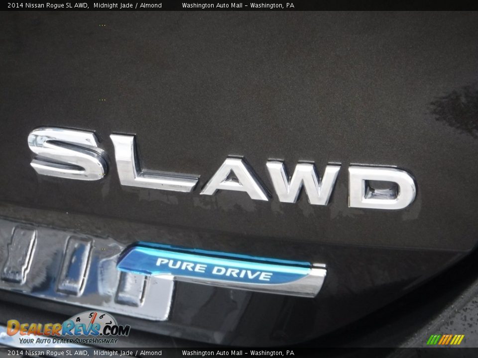 2014 Nissan Rogue SL AWD Midnight Jade / Almond Photo #10