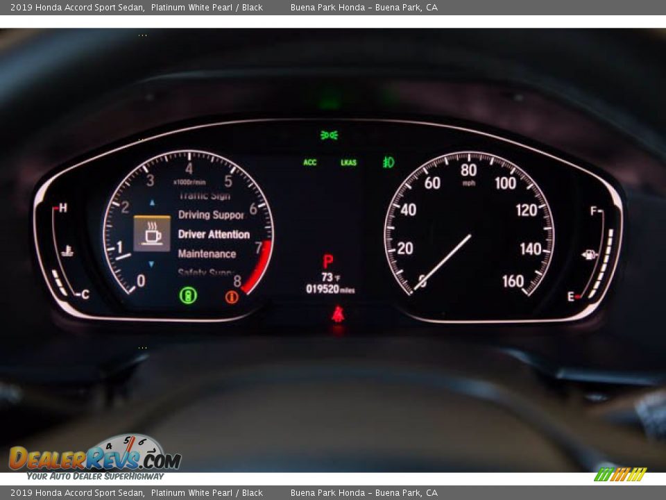 2019 Honda Accord Sport Sedan Platinum White Pearl / Black Photo #28