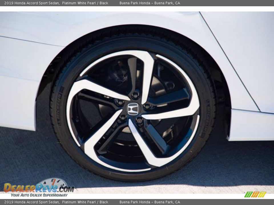 2019 Honda Accord Sport Sedan Platinum White Pearl / Black Photo #35