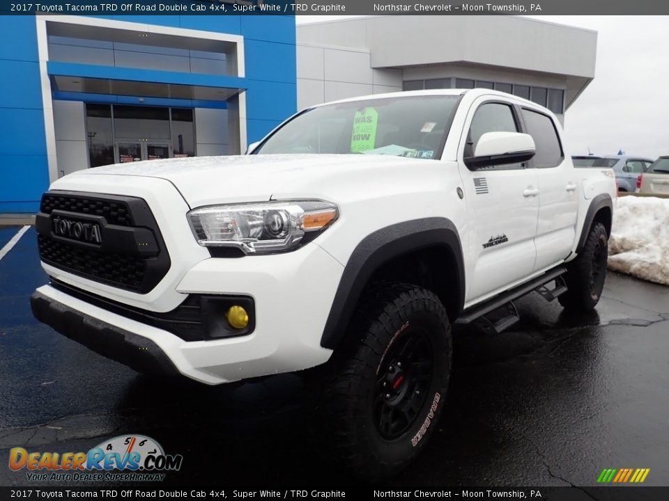 2017 Toyota Tacoma TRD Off Road Double Cab 4x4 Super White / TRD Graphite Photo #2