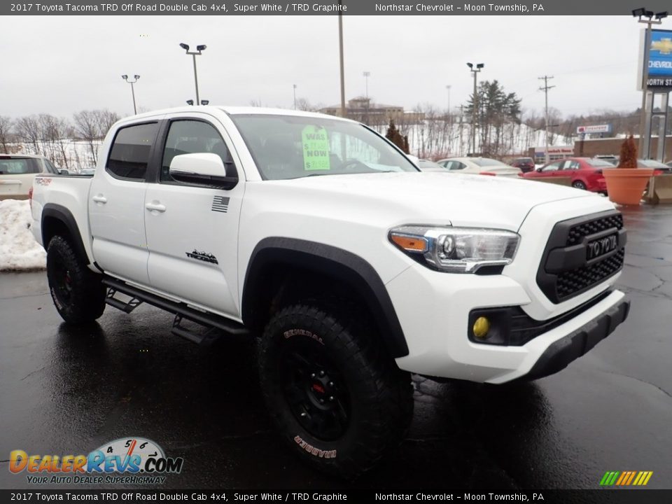 2017 Toyota Tacoma TRD Off Road Double Cab 4x4 Super White / TRD Graphite Photo #10