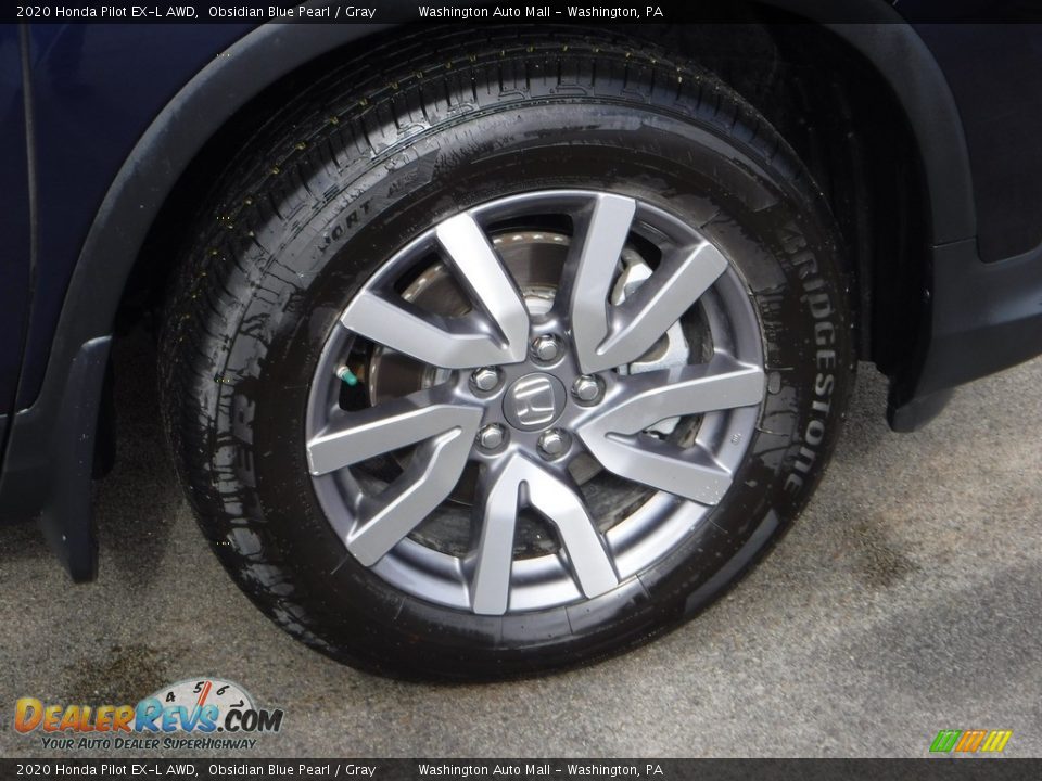2020 Honda Pilot EX-L AWD Obsidian Blue Pearl / Gray Photo #3