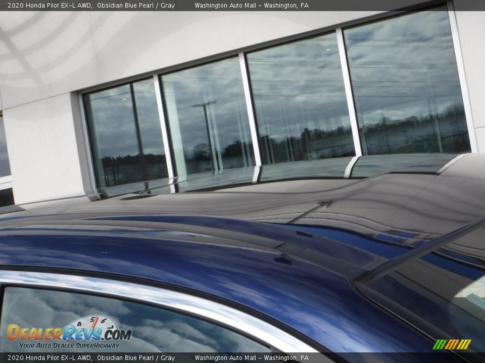 2020 Honda Pilot EX-L AWD Obsidian Blue Pearl / Gray Photo #4