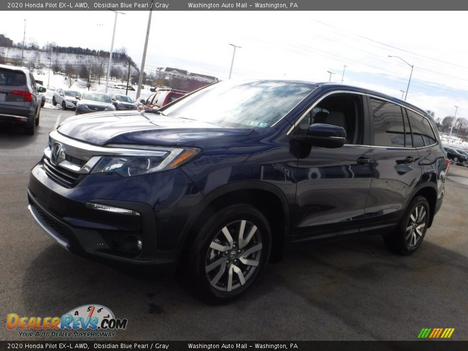 2020 Honda Pilot EX-L AWD Obsidian Blue Pearl / Gray Photo #6