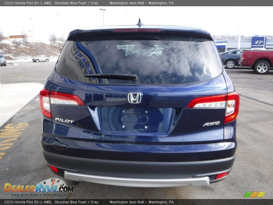 2020 Honda Pilot EX-L AWD Obsidian Blue Pearl / Gray Photo #8