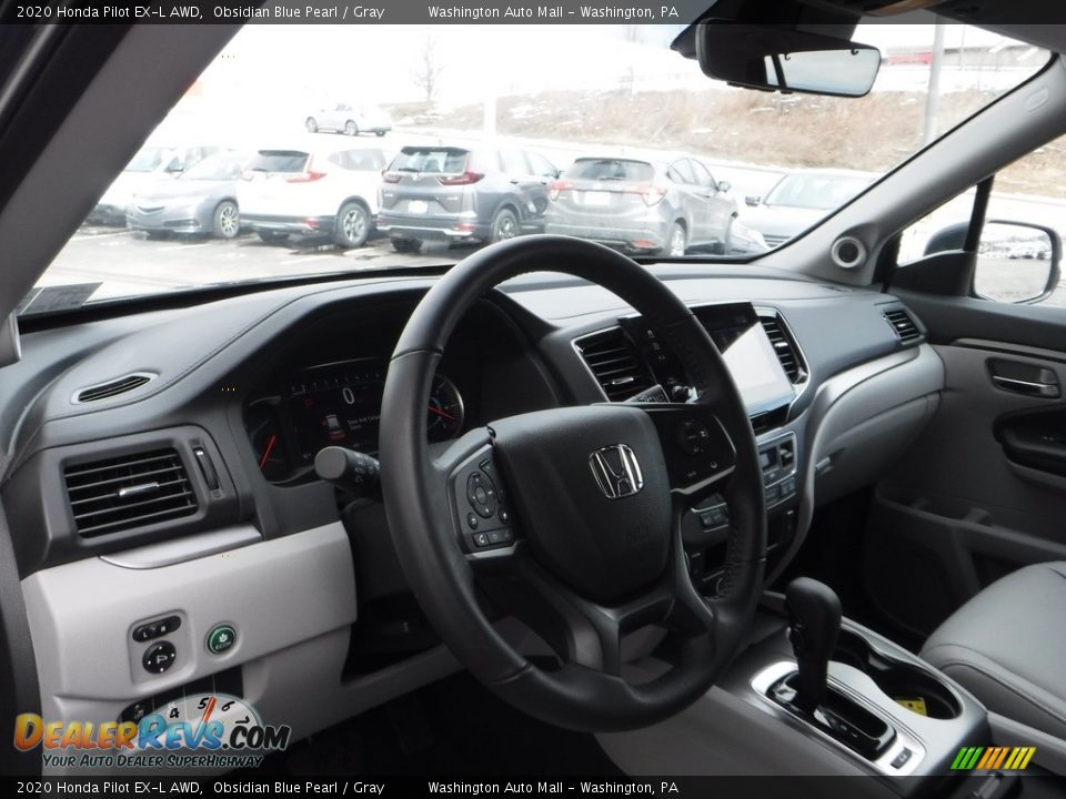 2020 Honda Pilot EX-L AWD Obsidian Blue Pearl / Gray Photo #13