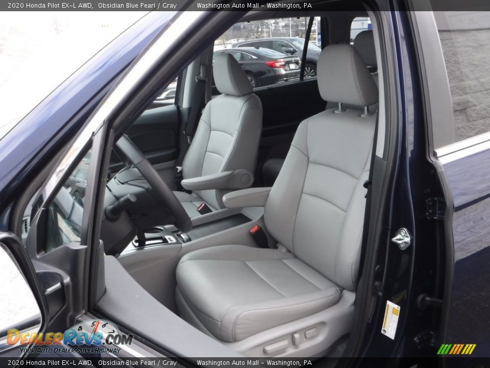 2020 Honda Pilot EX-L AWD Obsidian Blue Pearl / Gray Photo #14