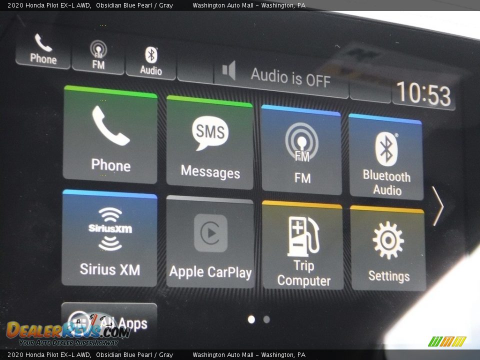 2020 Honda Pilot EX-L AWD Obsidian Blue Pearl / Gray Photo #20