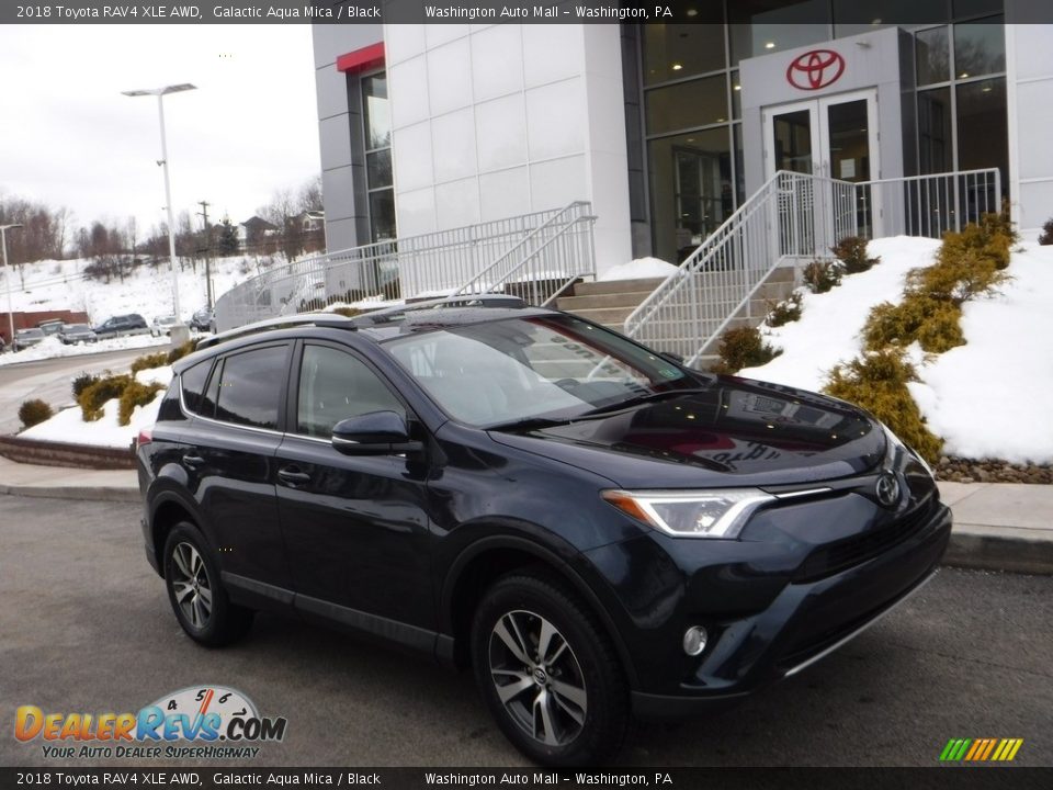 2018 Toyota RAV4 XLE AWD Galactic Aqua Mica / Black Photo #1