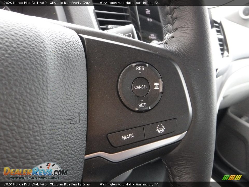 2020 Honda Pilot EX-L AWD Obsidian Blue Pearl / Gray Photo #25