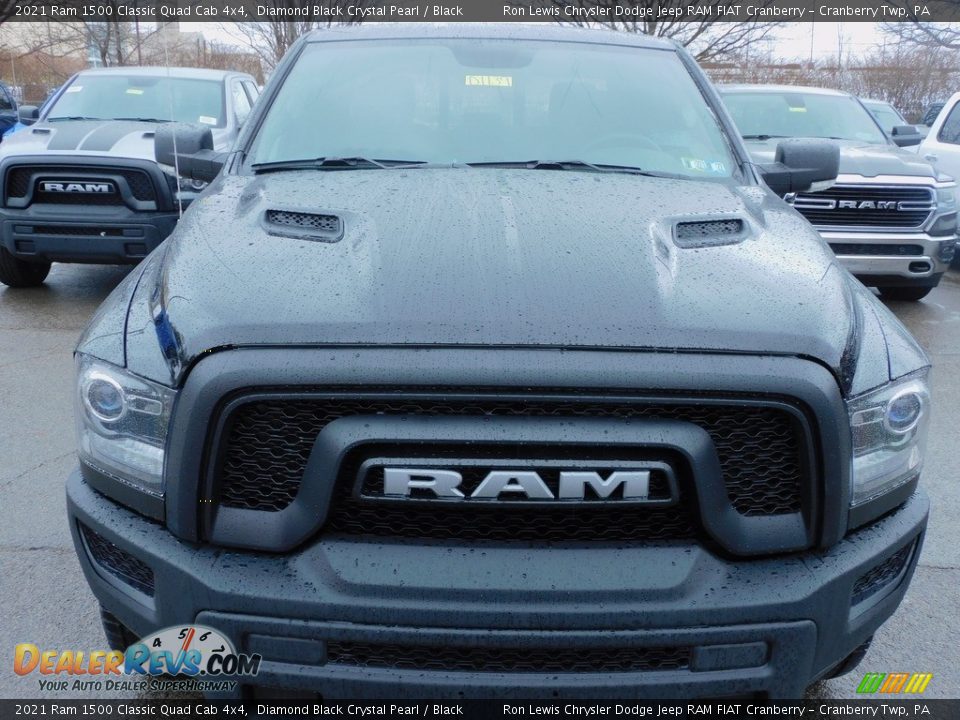 2021 Ram 1500 Classic Quad Cab 4x4 Diamond Black Crystal Pearl / Black Photo #2