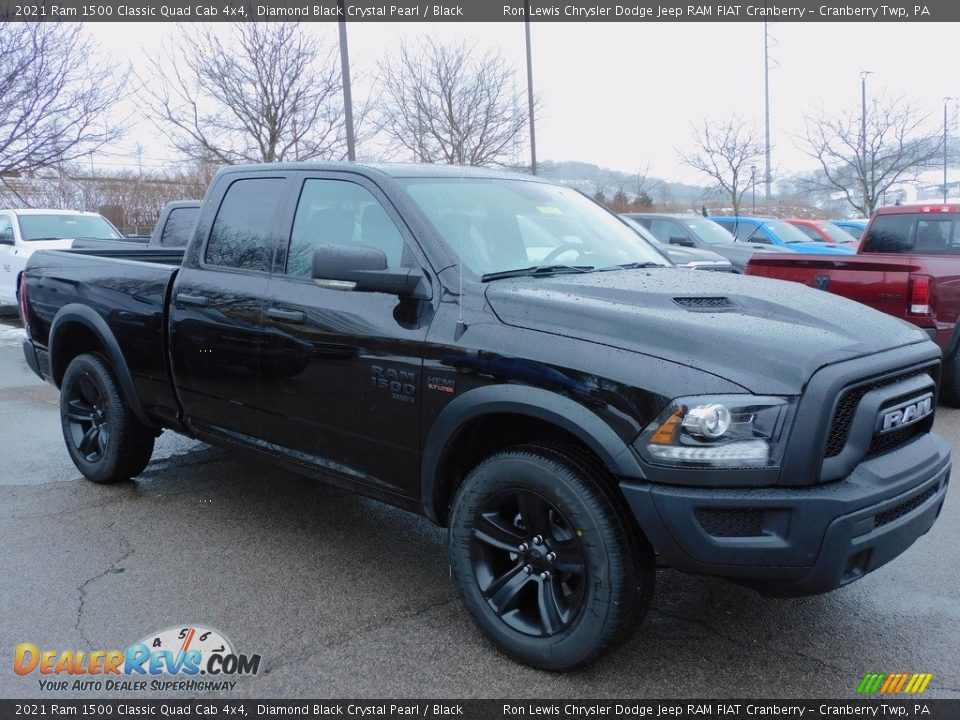 2021 Ram 1500 Classic Quad Cab 4x4 Diamond Black Crystal Pearl / Black Photo #3