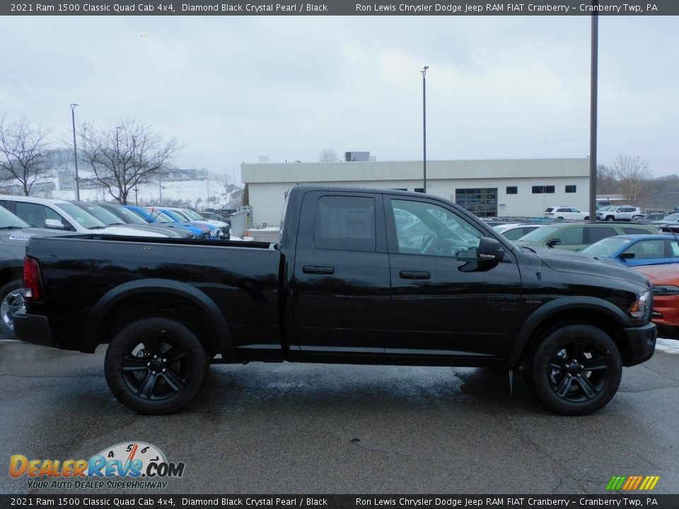 2021 Ram 1500 Classic Quad Cab 4x4 Diamond Black Crystal Pearl / Black Photo #4