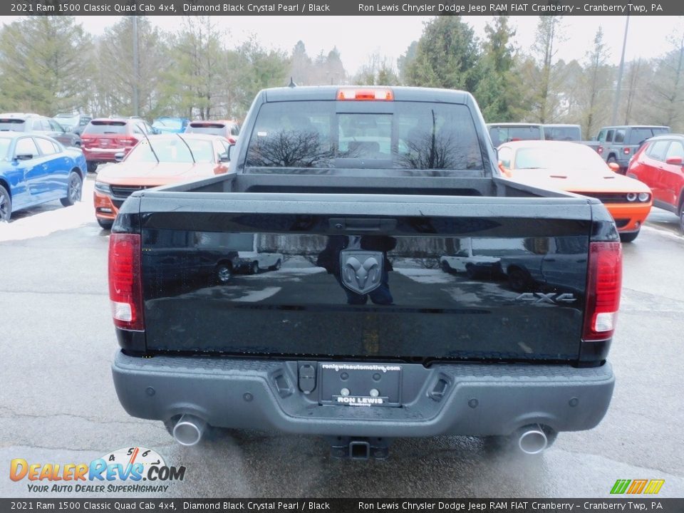 2021 Ram 1500 Classic Quad Cab 4x4 Diamond Black Crystal Pearl / Black Photo #6