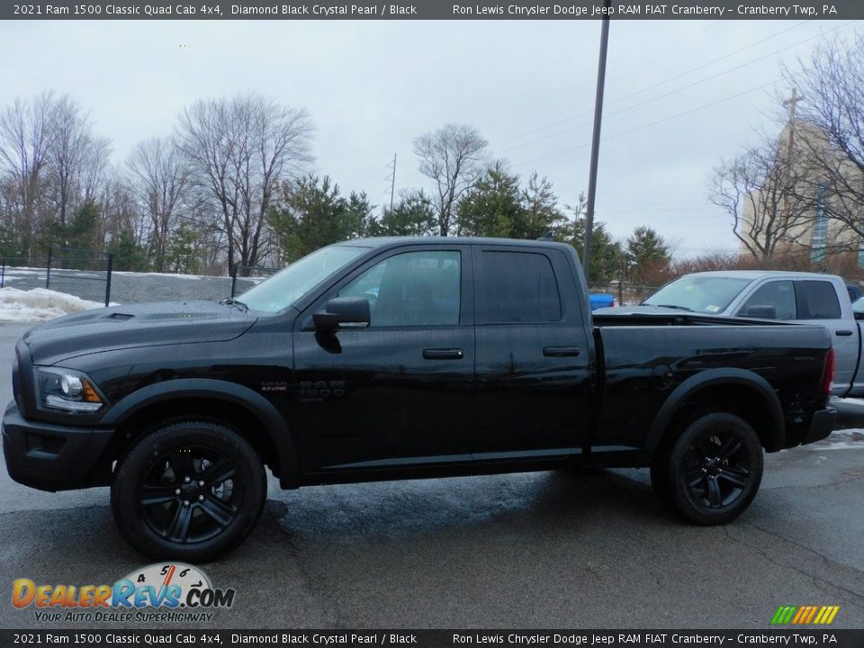 2021 Ram 1500 Classic Quad Cab 4x4 Diamond Black Crystal Pearl / Black Photo #9