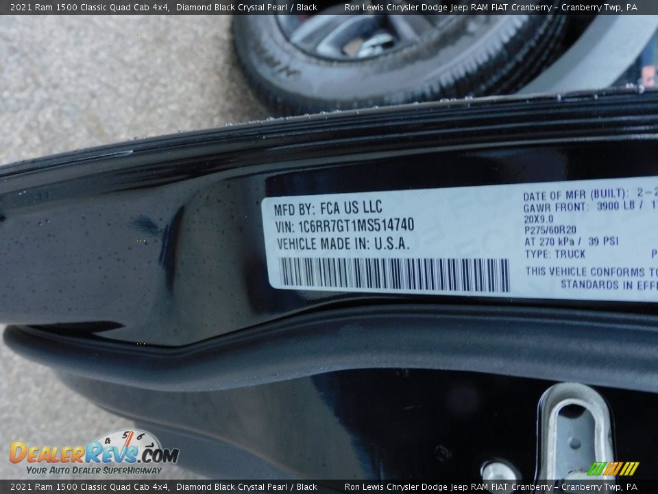 2021 Ram 1500 Classic Quad Cab 4x4 Diamond Black Crystal Pearl / Black Photo #20