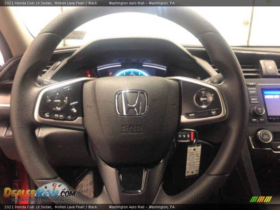 2021 Honda Civic LX Sedan Molten Lava Pearl / Black Photo #13