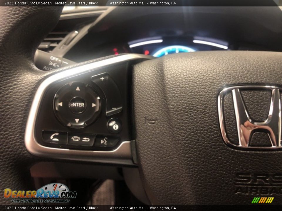 2021 Honda Civic LX Sedan Molten Lava Pearl / Black Photo #14