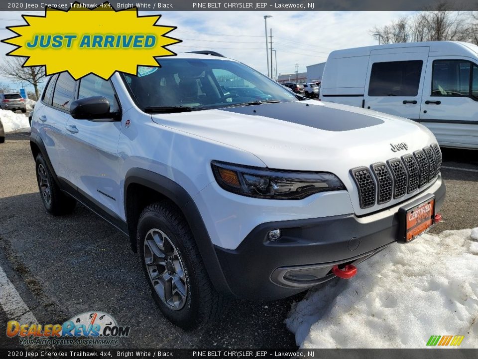 2020 Jeep Cherokee Trailhawk 4x4 Bright White / Black Photo #1