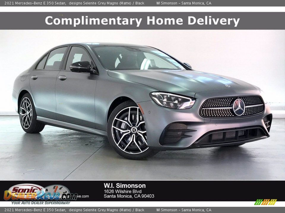 2021 Mercedes-Benz E 350 Sedan designo Selenite Grey Magno (Matte) / Black Photo #1