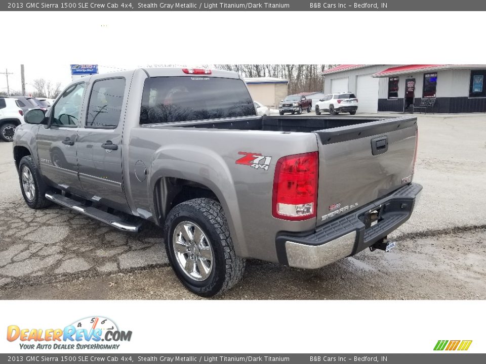 2013 GMC Sierra 1500 SLE Crew Cab 4x4 Stealth Gray Metallic / Light Titanium/Dark Titanium Photo #4