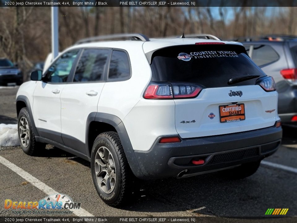 2020 Jeep Cherokee Trailhawk 4x4 Bright White / Black Photo #5